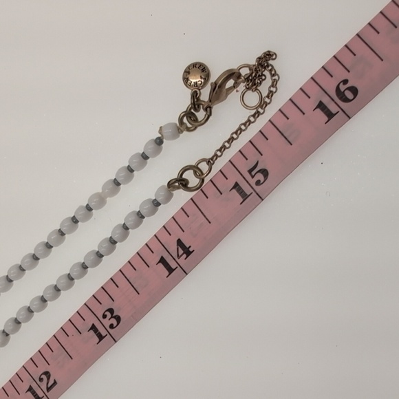 J.Crew 32" Long Beaded Tassel Necklace | Rose Gold, Gray & Blush Pink - Picture 4 of 7